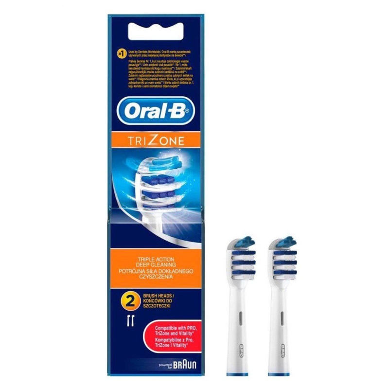 سری یدک مسواک برقی ااورال-بی مدل TriZone بسته 2 عددی 3 سری یدک مسواک برقی ااورال-بی مدل TriZone بسته 2 عددی