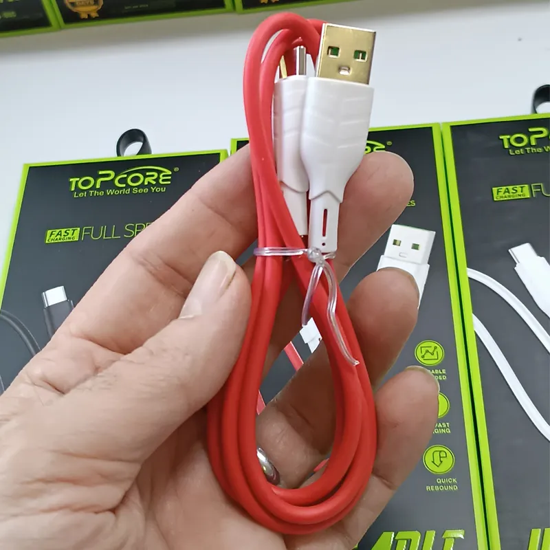 کابل تبدیل USB به USB-C تاپکور مدل CB24-06C طول 1 متر 4 کابل منعطف USB‑C مدل CB24‑06C تاپکور