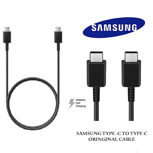 کابل شارژر سامسونگ سوپر فست دو سر Type C به طول 1 متر 5 آمپر 3 کابل شارژ اورجینال سامسونگ 5 آمپر Type-C به Type-C - سوپر فست شارژ 2.0
