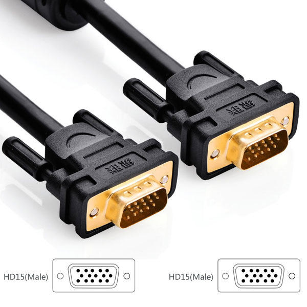 کابل VGA یوگرین مدل VG101-11632 طول 5 متر 5 کابل VGA یوگرین مدل VG101-11632 طول 5 متر