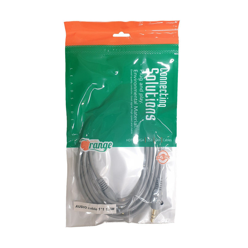 کابل انتقال صدا AUX اورنج مدل 01 طول 1.5 متر 5 کابل انتقال صدا AUX اورنج مدل 01 طول 1.5 متر
