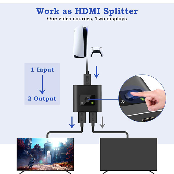 سوئیچ 2 پورت HDMI مدل HSW-212U 12 سوئیچ 2 پورت HDMI مدل HSW-212U