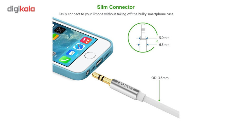 کابل افزایش طول استریو 3.5 میلی متری یوگرین مدل AV118 طول 5 متر 8 کابل افزایش طول استریو 3.5 میلی متری یوگرین مدل AV118 طول 5 متر