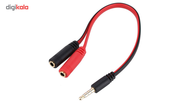 تبدیل 1 به 2 جک 3.5 میلی متری مدل دو فیش مادگی 4 تبدیل 1 به 2 جک 3.5 میلی متری مدل دو فیش مادگی