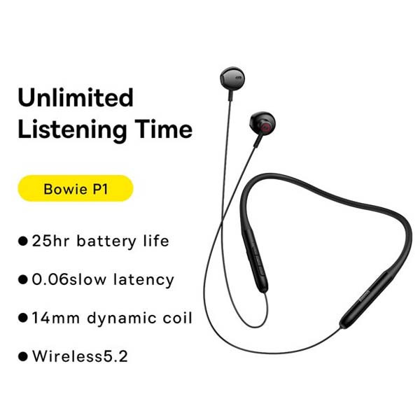 هدفون بی سیم باسئوس مدل BOWIE P1 6 هدفون بی سیم باسئوس مدل BOWIE P1