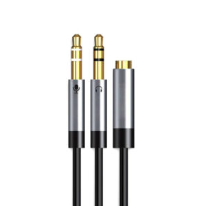 تبدیل 1 به 2 صدا جک 3.5 میلی متری مدل SWR طول 0.25 متر