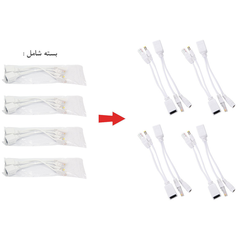 آداپتور POE مدل RJ45 بسته 8 عددی 7 آداپتور POE مدل RJ45 بسته 8 عددی