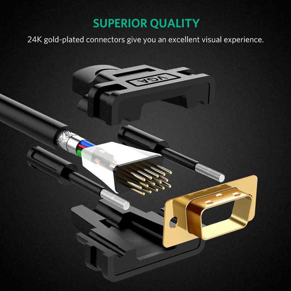 کابل VGA یوگرین مدل VG101-11632 طول 5 متر 16 کابل VGA یوگرین مدل VG101-11632 طول 5 متر