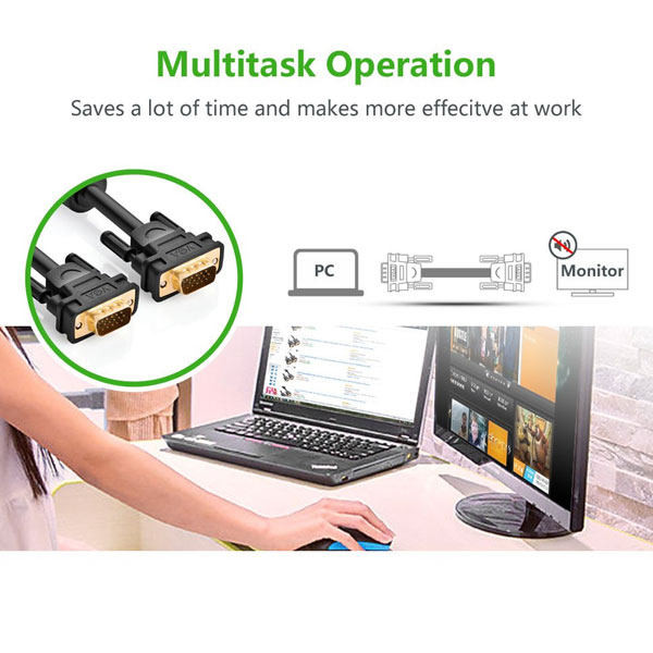 کابل VGA یوگرین مدل VG101-11632 طول 5 متر 11 کابل VGA یوگرین مدل VG101-11632 طول 5 متر