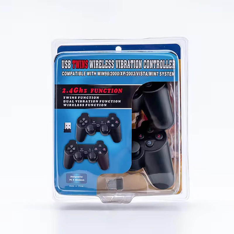 دسته بازی بی سیم مدل USB Twins 2.4Ghz بسته 2 عددی 9 دسته بازی بی سیم مدل USB Twins 2.4Ghz بسته 2 عددی