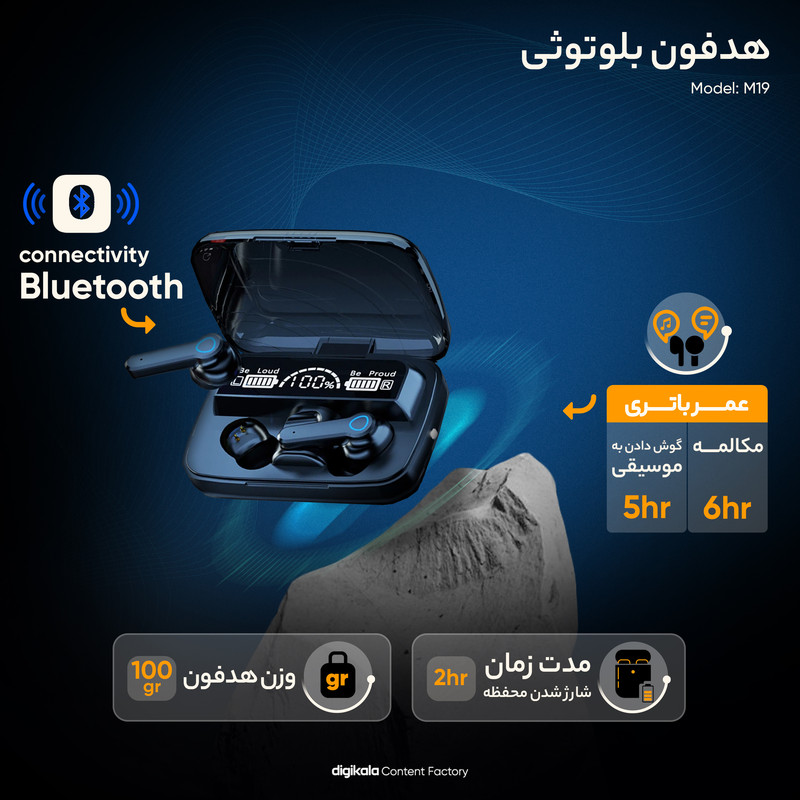 هدفون بلوتوثی مدل M19 20 هدفون بلوتوثی مدل M19