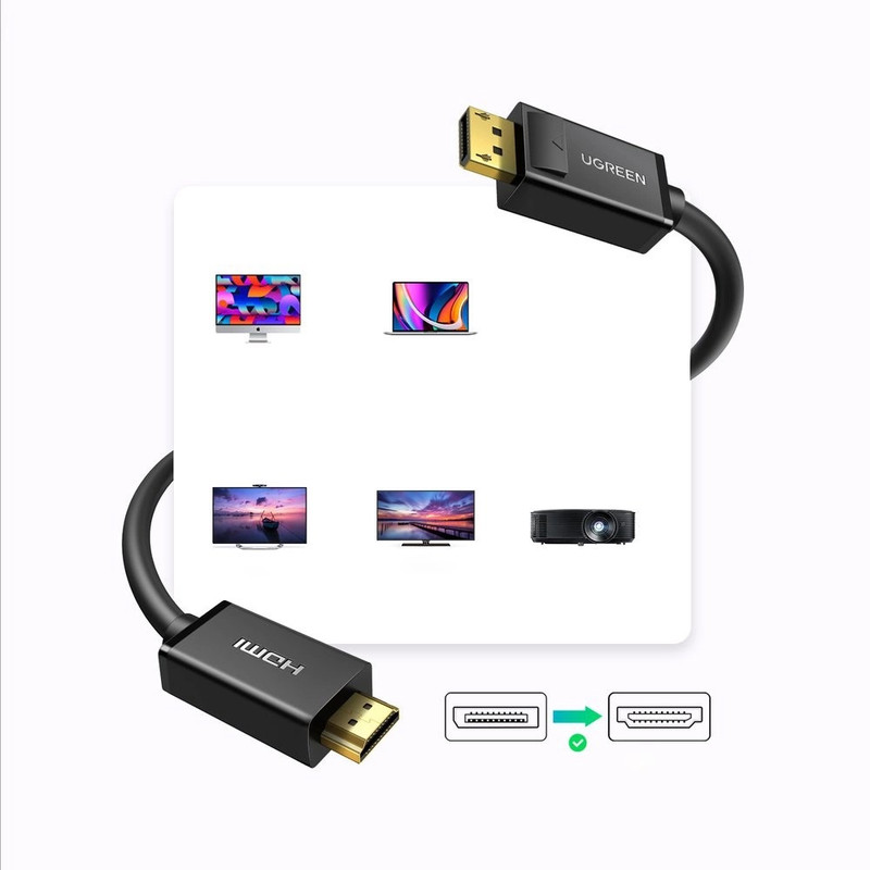 کابل تبدیل DisplayPort به HDMI یوگرین مدل DP101-10238 طول 1 متر 11 کابل تبدیل DisplayPort به HDMI یوگرین مدل DP101-10238 طول 1 متر