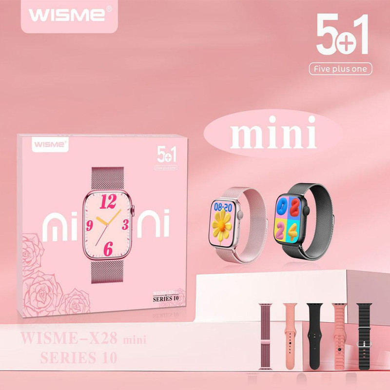 ساعت هوشمند ۴۱ میلیمتری ویسمی مدل X28 mini با ۴ بند سیلیکونی و ۱ بند فلزی 5 ساعت هوشمند ۴۱ میلیمتری ویسمی مدل X28 mini با ۴ بند سیلیکونی و ۱ بند فلزی