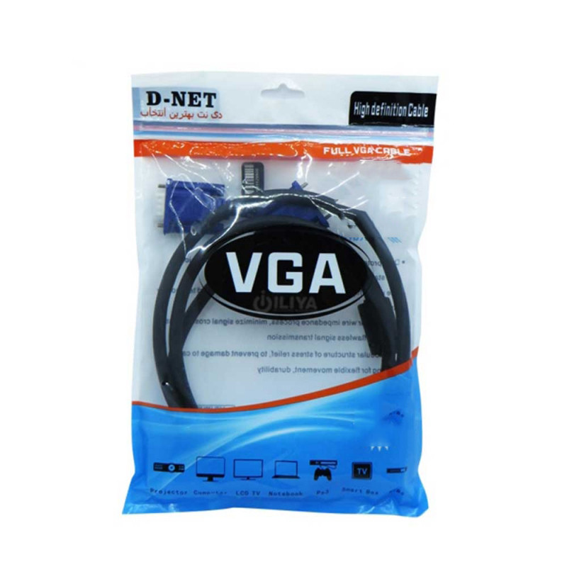 کابل VGA دی نت مدل VG-01 طول 3 متر 6 کابل VGA دی نت مدل VG-01 طول 3 متر