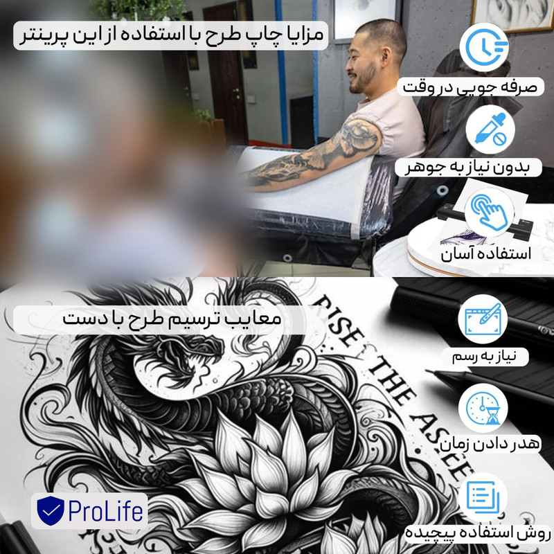 پرینتر قابل حمل استنسیل پرولایف مدل ATS886 11 پرینتر قابل حمل استنسیل پرولایف مدل ATS886