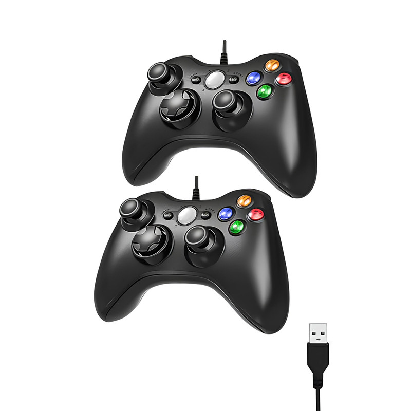دسته بازی کامپیوتر طرح ایکس باکس مدل USB360-2 بسته عددی 3 دسته بازی کامپیوتر طرح ایکس باکس مدل USB360-2 بسته عددی
