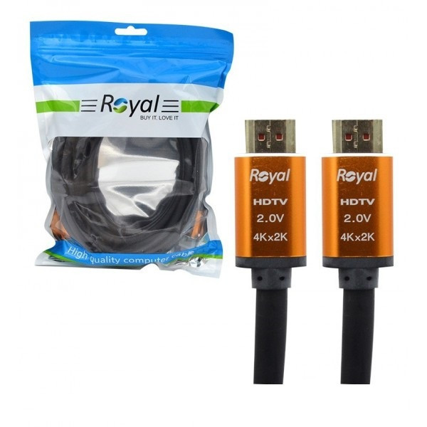 کابل HDMI رویال مدل 4K V2.0 طول 3 متر 5 کابل HDMI رویال مدل 4K V2.0 طول 3 متر