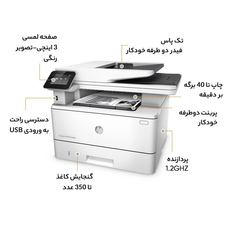 پرینتر چندکاره لیزری اچ پی مدل HP LaserJet Pro MFP M426fdn 9 پرینتر چندکاره لیزری اچ پی مدل HP LaserJet Pro MFP M426fdn