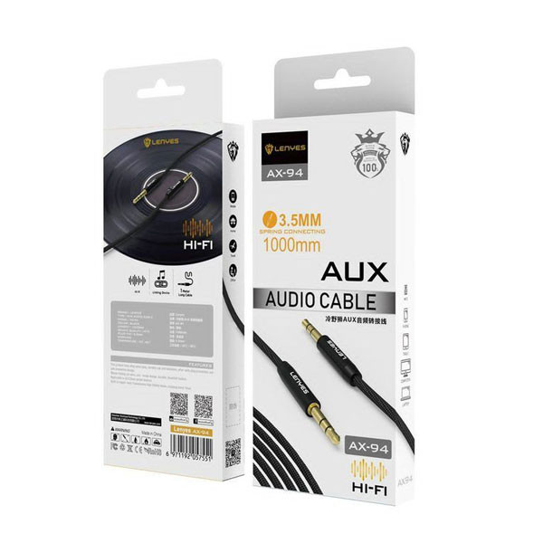 کابل AUX لنیز مدل AX-94 طول 1 متر 4 کابل AUX لنیز مدل AX-94 طول 1 متر