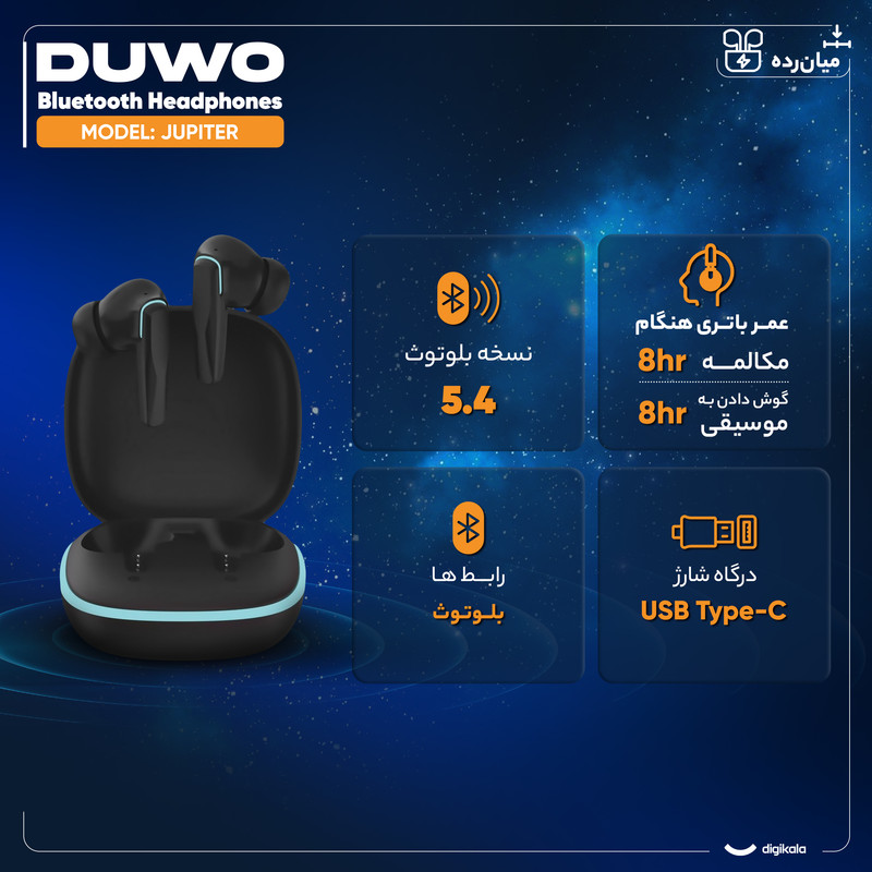 هدفون بلوتوثی گیمینگ داوو مدل JUPITER 11 هدفون بلوتوثی گیمینگ داوو مدل JUPITER