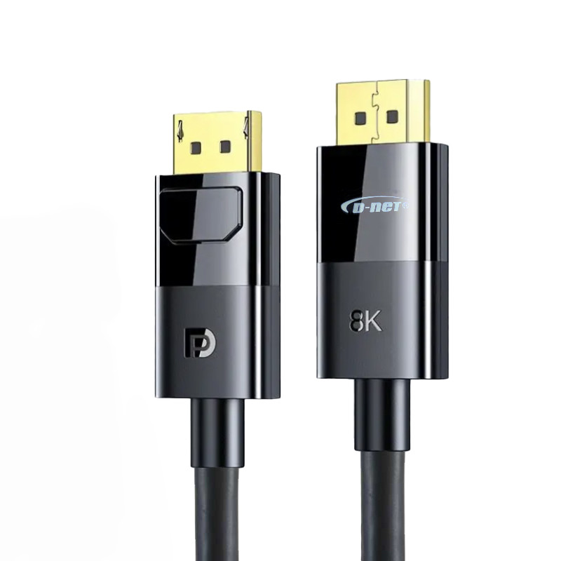کابل تبدیل DisplayPort دی نت مدل DT_4O5_8K طول 1.5 متر 3 کابل تبدیل DisplayPort دی نت مدل DT_4O5_8K طول 1.5 متر