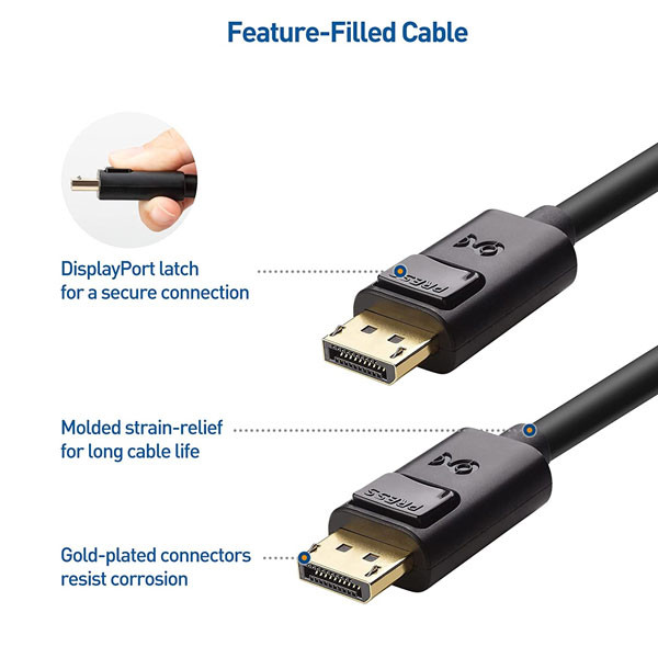 کابل Display Port دیتالایف مدل DP-16295 طول 1.5 متر 8 کابل Display Port دیتالایف مدل DP-16295 طول 1.5 متر