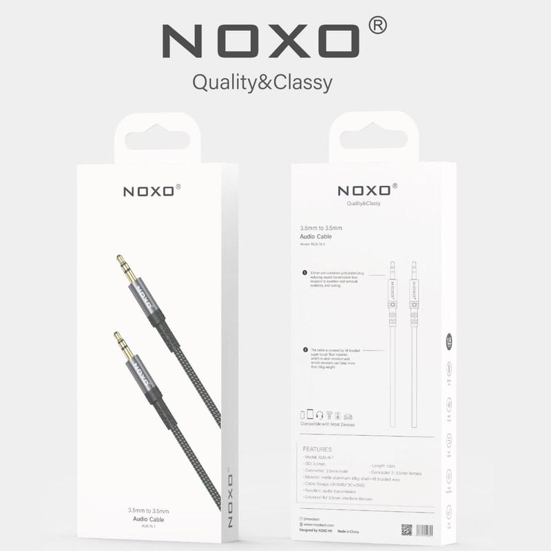 کابل AUX نوکسو 3.5mm به 3.5mm مدل AUX-N- | طول 1.5 متر 6 کابل AUX نوکسو 3.5mm به 3.5mm مدل AUX-N- | طول 1.5 متر