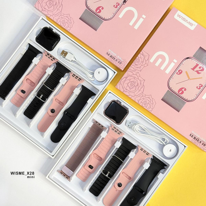 ساعت هوشمند ۴۱ میلیمتری ویسمی مدل X28 mini با ۴ بند سیلیکونی و ۱ بند فلزی 6 ساعت هوشمند ۴۱ میلیمتری ویسمی مدل X28 mini با ۴ بند سیلیکونی و ۱ بند فلزی